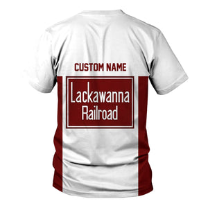 Railspirit Custom Name Delaware, Lackawanna and Western Railroad T Shirt Yes I Need All Those Train DL&W Printed Shirt