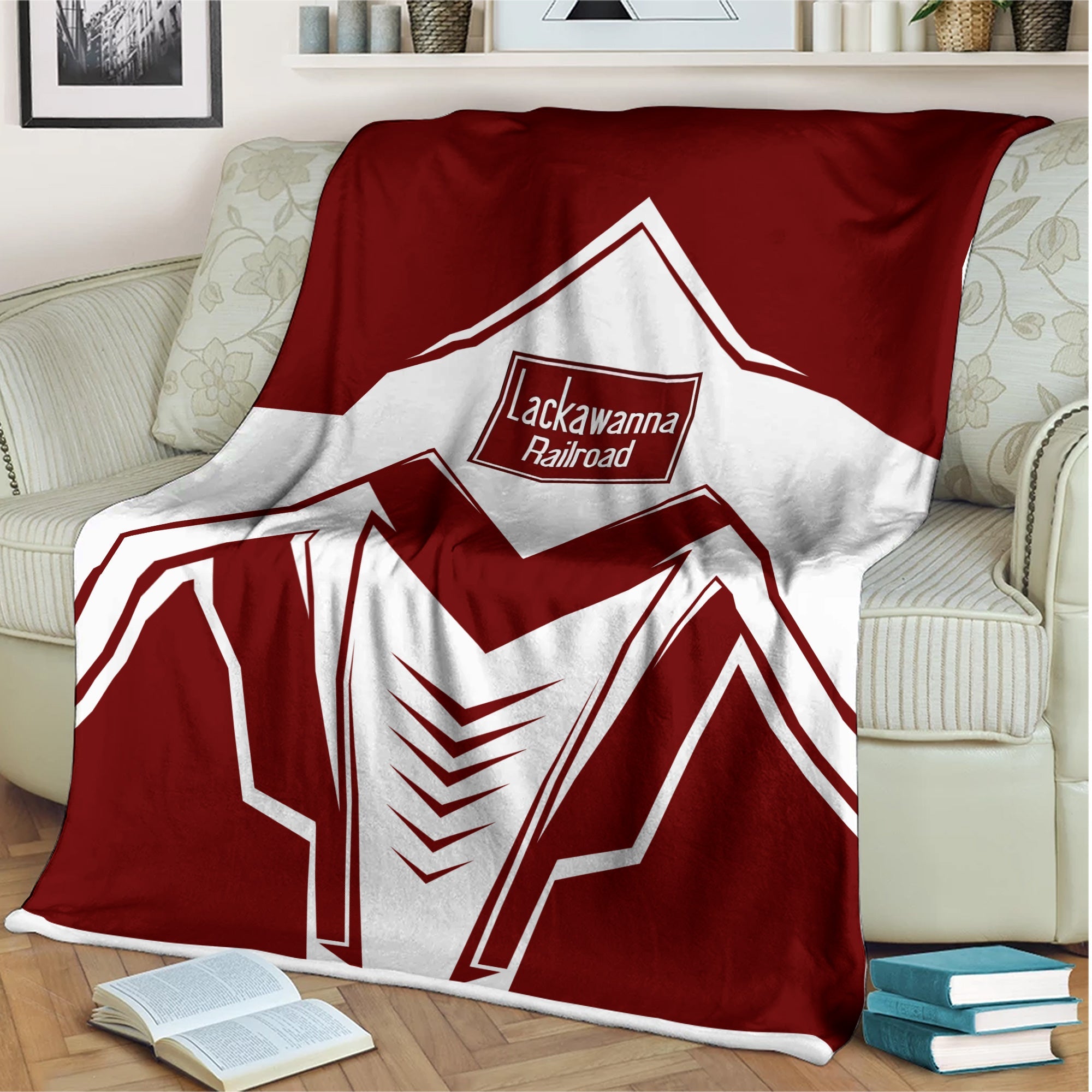 Railspirit Delaware, Lackawanna and Western Railroad Blanket Railway Trainspotter Style DL&W Blanket Gift Idea For Foamers