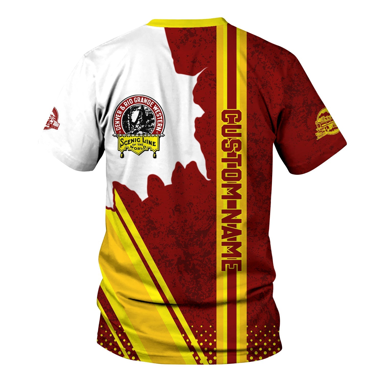 Railspirit Personalized Denver and Rio Grande Western Railroad T-Shirt All Over Printed Unisex Shirt