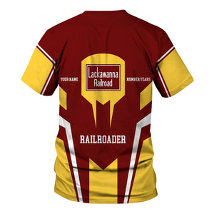 Railspirit Personalized Delaware, Lackawanna and Western Railroad T-Shirt Custom Year Railroader DL&W Shirt Gift Idea For Train Lover