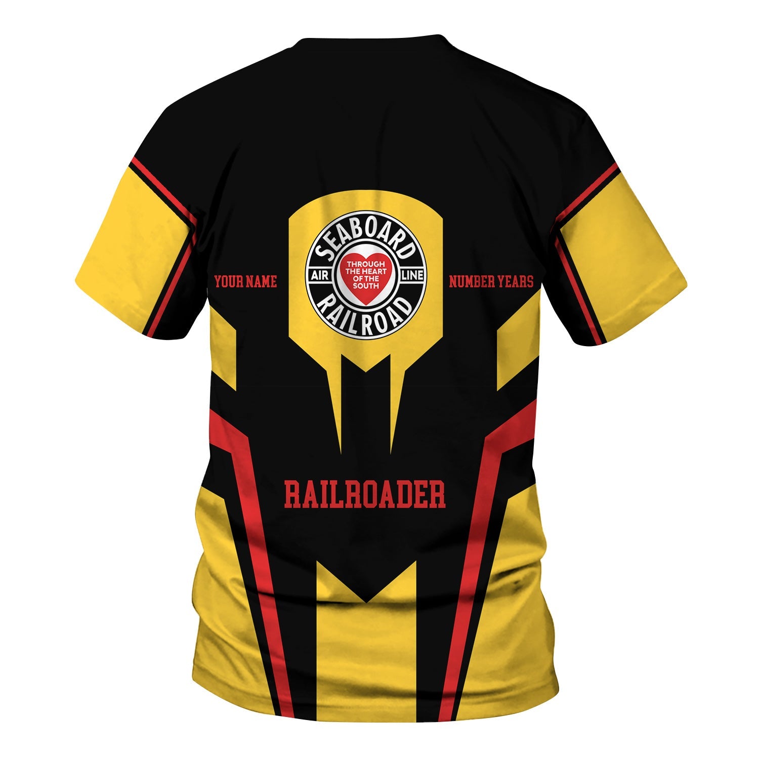 Railspirit Personalized Seaboard Air Line Railroad T-Shirt Custom Year Railroader Shirt Gift Idea For Train Lover