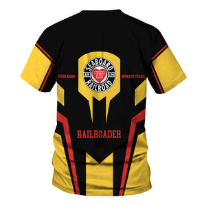 Railspirit Personalized Seaboard Air Line Railroad T-Shirt Custom Year Railroader Shirt Gift Idea For Train Lover