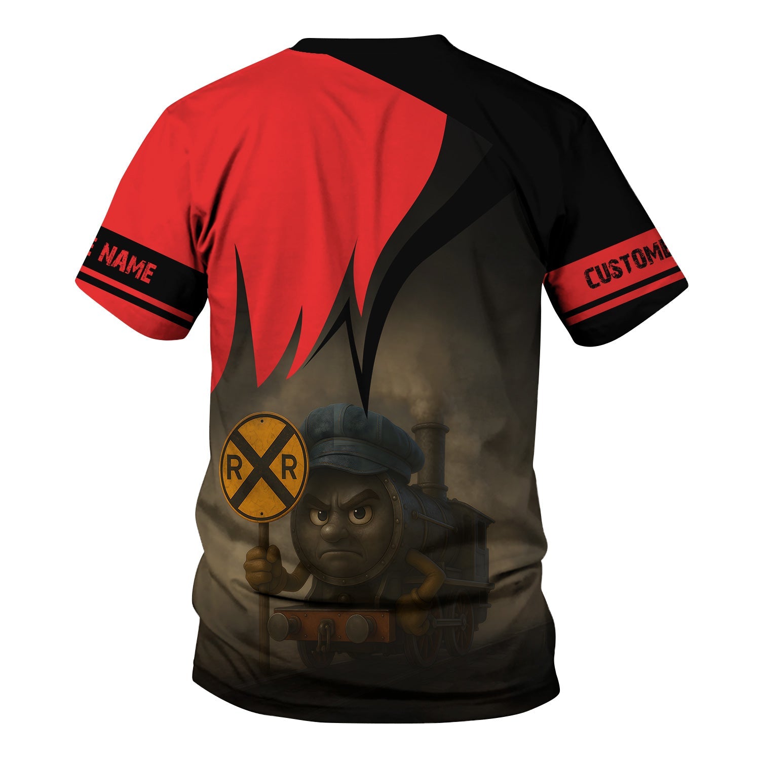 Railspirit Personalized Seaboard Air Line Railroad T-Shirt Angry Train Shirt Gift Idea For Train Lover