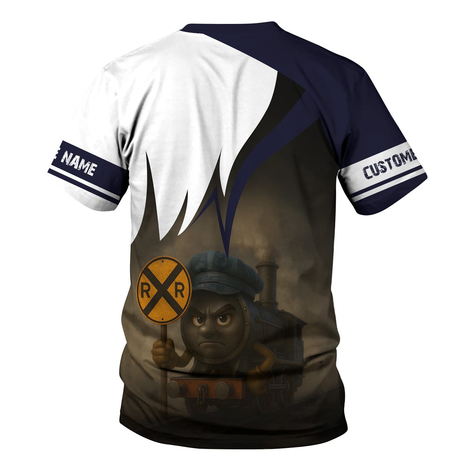 Railspirit Personalized Chessie System Railroad T-Shirt Angry Train Shirt Gift Idea For Train Lover