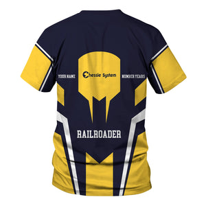 Railspirit Personalized Chessie System Railroad T-Shirt Custom Year Railroader Shirt Gift Idea For Train Lover