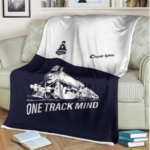 Railspirit Personalized Chessie System Railroad Blanket One Track Mind Train Blanket Gift Idea For Train Lover