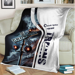 Railspirit Personalized Chessie System Railroad Blanket Railroad Crossing Sign Blanket All Over Print