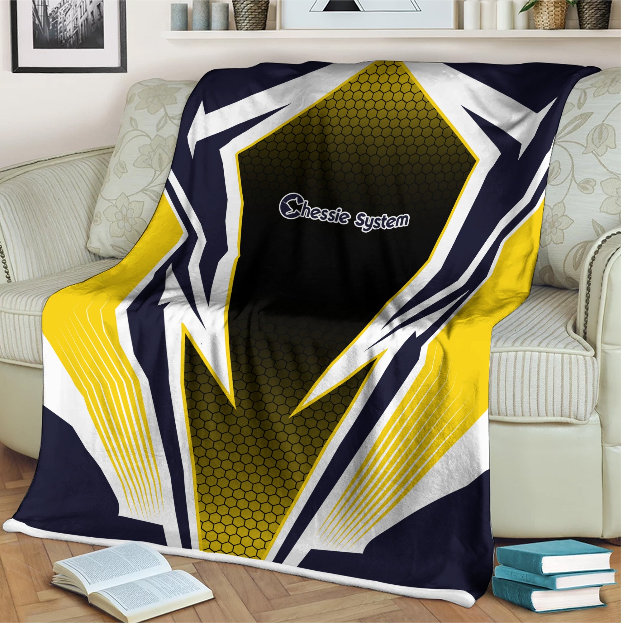 Railspirit Chessie System Railroad Blanket Lightning Graphic Style Blanket Gift Idea For Train Lover