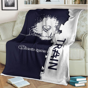 Railspirit Chessie System Railroad Blanket Engine Heartbeat and Track Love Style Blanket Gift Idea For Train Lovers