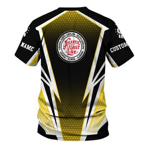 Railspirit Personalized Atlantic Coast Line Railroad T-Shirt Lightning Graphic Style Shirt Gift Idea For Train Lover