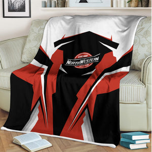 Railspirit Personalized Chicago and North Western Railway Blanket Strong Line Train Blanket Gift Idea For Train Lover