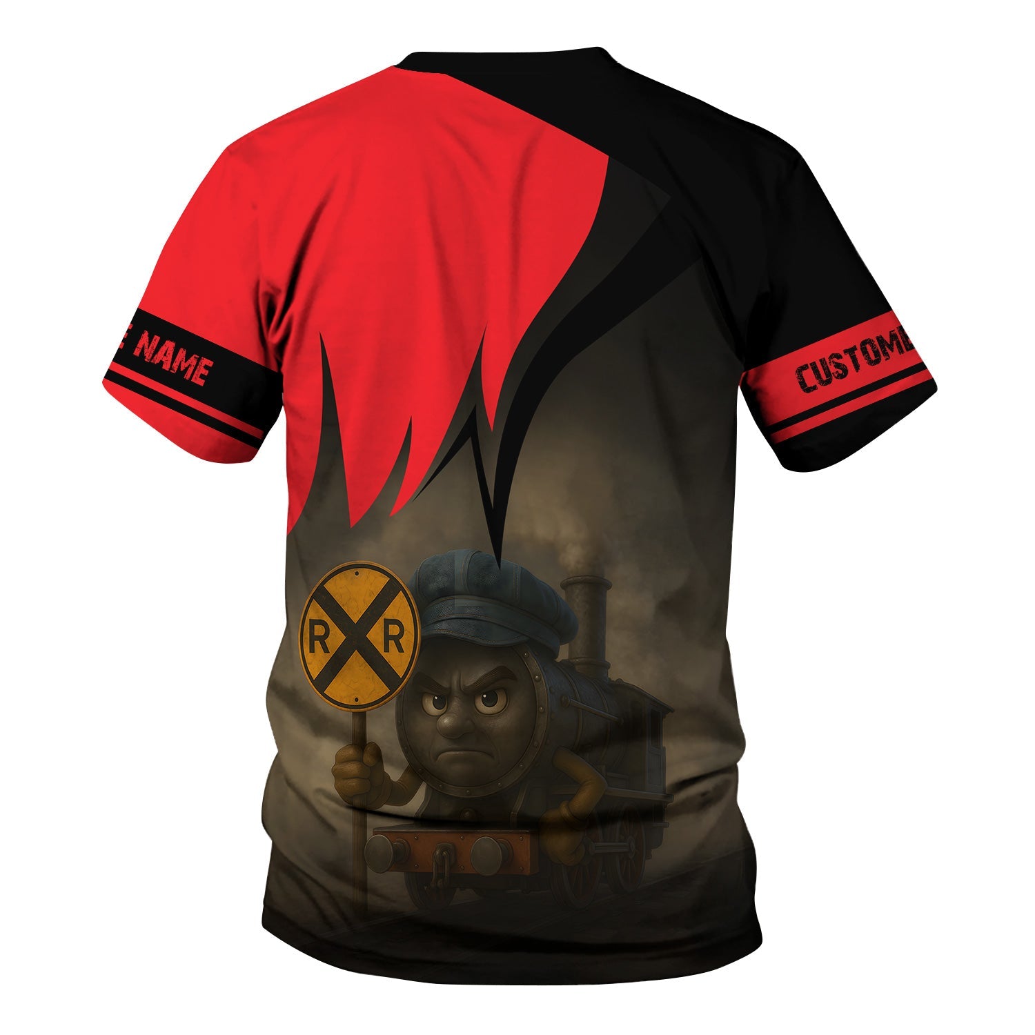 Railspirit Personalized Chicago, Milwaukee, St. Paul and Pacific Railroad T-Shirt Angry Train Milwaukee Road T-Shirt Gift Idea For Train Lover