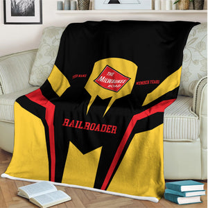 Railspirit Personalized Chicago, Milwaukee, St. Paul and Pacific Railroad Blanket Custom Year Railroader Milwaukee Road Gift Idea For Train Lover