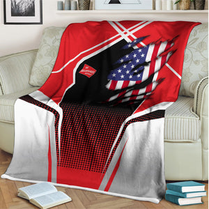 Railspirit Personalized Chicago, Milwaukee, St. Paul and Pacific Railroad Blanket American Vintage Milwaukee Road All Over Printed Blanket