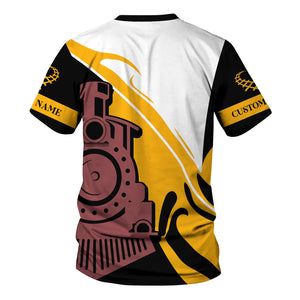 Railspirit Personalized Chicago, Milwaukee, St.Paul and Pacific Railroad T-Shirt Flame-Inspired Style Milwaukee Road Shirt Gift Idea For Train Lovers