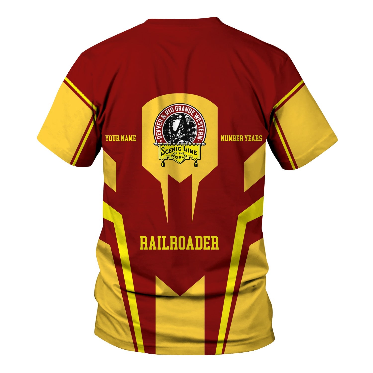 Railspirit Personalized Denver and Rio Grande Western Railroad T-Shirt Custom Year Railroader Shirt Gift Idea For Train Lover