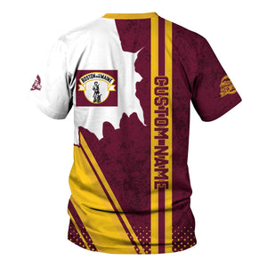 Railspirit Personalized Boston and Maine Railroad T-Shirt All Over Printed Unisex Shirt