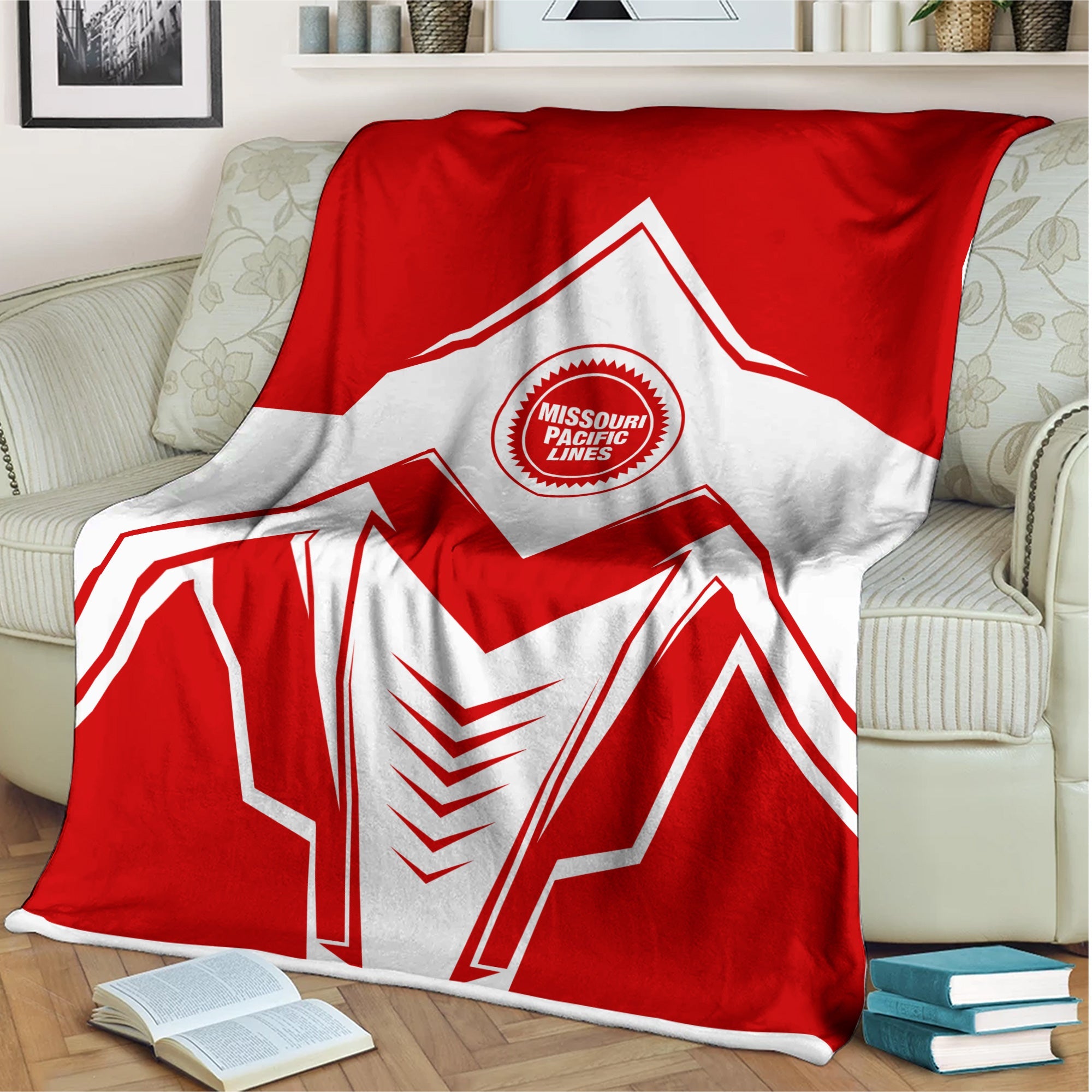 Railspirit Missouri Pacific Railroad Blanket Railway Trainspotter Style Blanket Gift Idea For Foamers