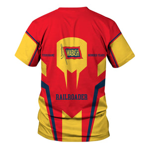 Railspirit Personalized Wabash Railroad T-Shirt Custom Year Railroader Shirt Gift Idea For Train Lover