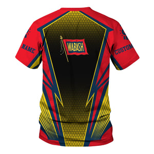 Railspirit Personalized Wabash Railroad T-Shirt Lightning Graphic Style Shirt Gift Idea For Train Lover