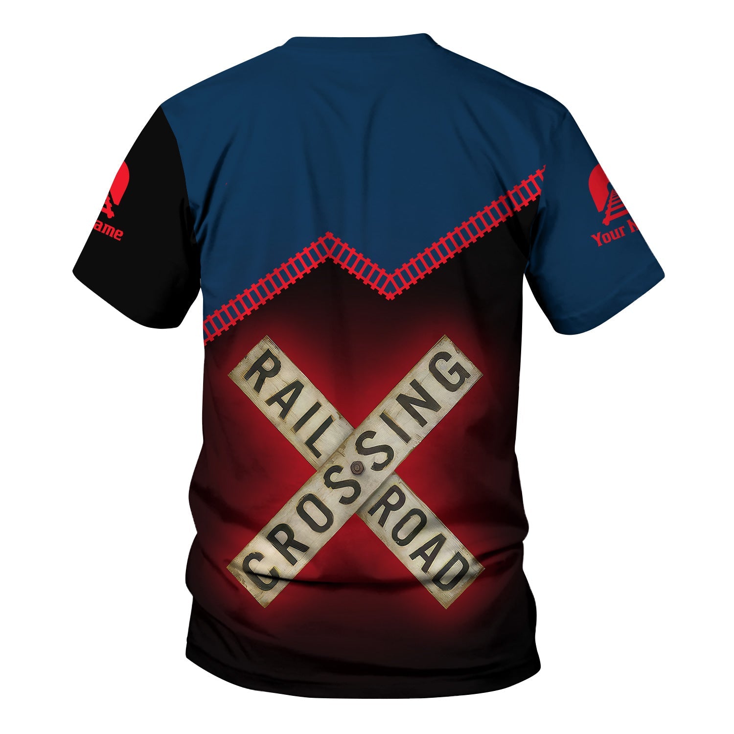 Railspirit Personalized Wabash Railroad T Shirt Railroad Crossing Printed Train Track Shirt