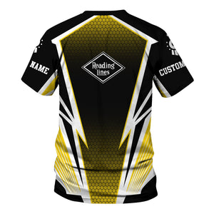 Railspirit Personalized Reading Railroad T-Shirt Lightning Graphic Style Shirt Gift Idea For Train Lover