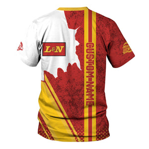 Railspirit Personalized Louisville and Nashville Railroad T-Shirt L&N All Over Printed Unisex Shirt