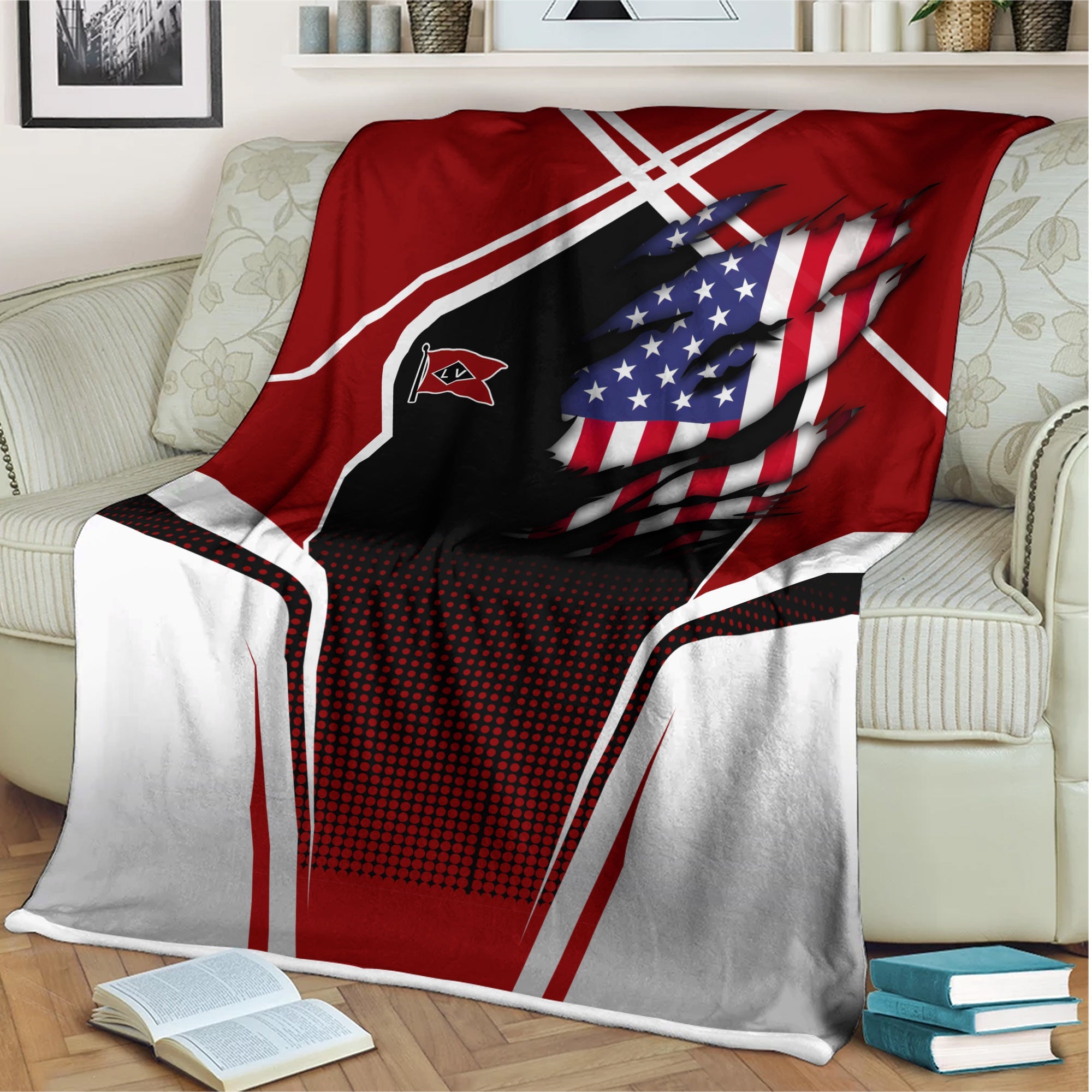 Railspirit Personalized Lehigh Valley Railroad Blanket American Vintage All Over Printed Blanket