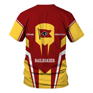 Railspirit Personalized Lehigh Valley Railroad T-Shirt Custom Year Railroader Shirt Gift Idea For Train Lover