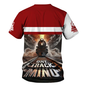 Railspirit Personalized Lehigh Valley Railroad T Shirt One Track Mind Train Printed Shirt