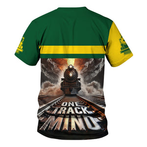 Railspirit Personalized Maine Central Railroad T Shirt One Track Mind Train Printed Shirt