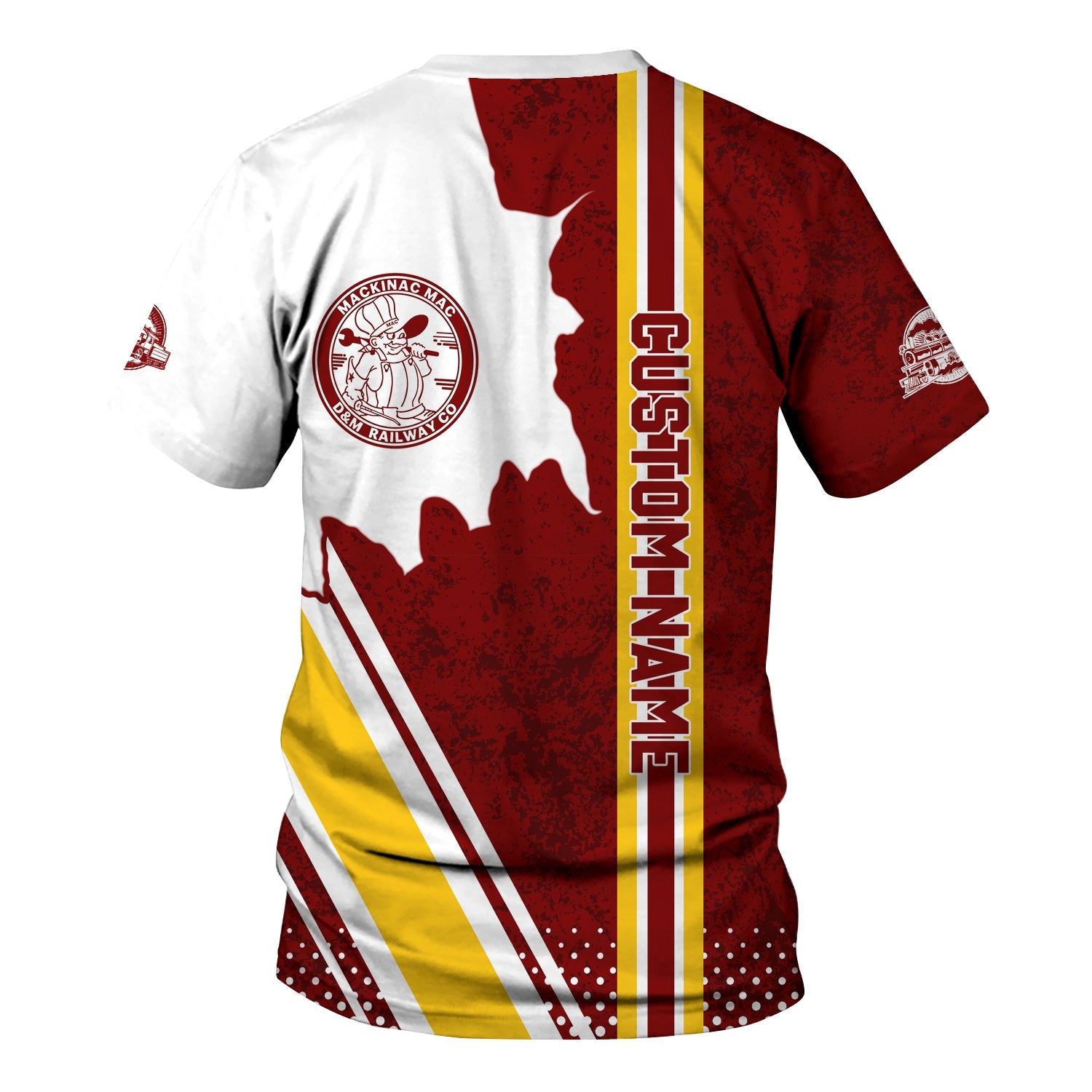 Railspirit Personalized Detroit & Mackinac Railroad T-Shirt All Over Printed Unisex Shirt