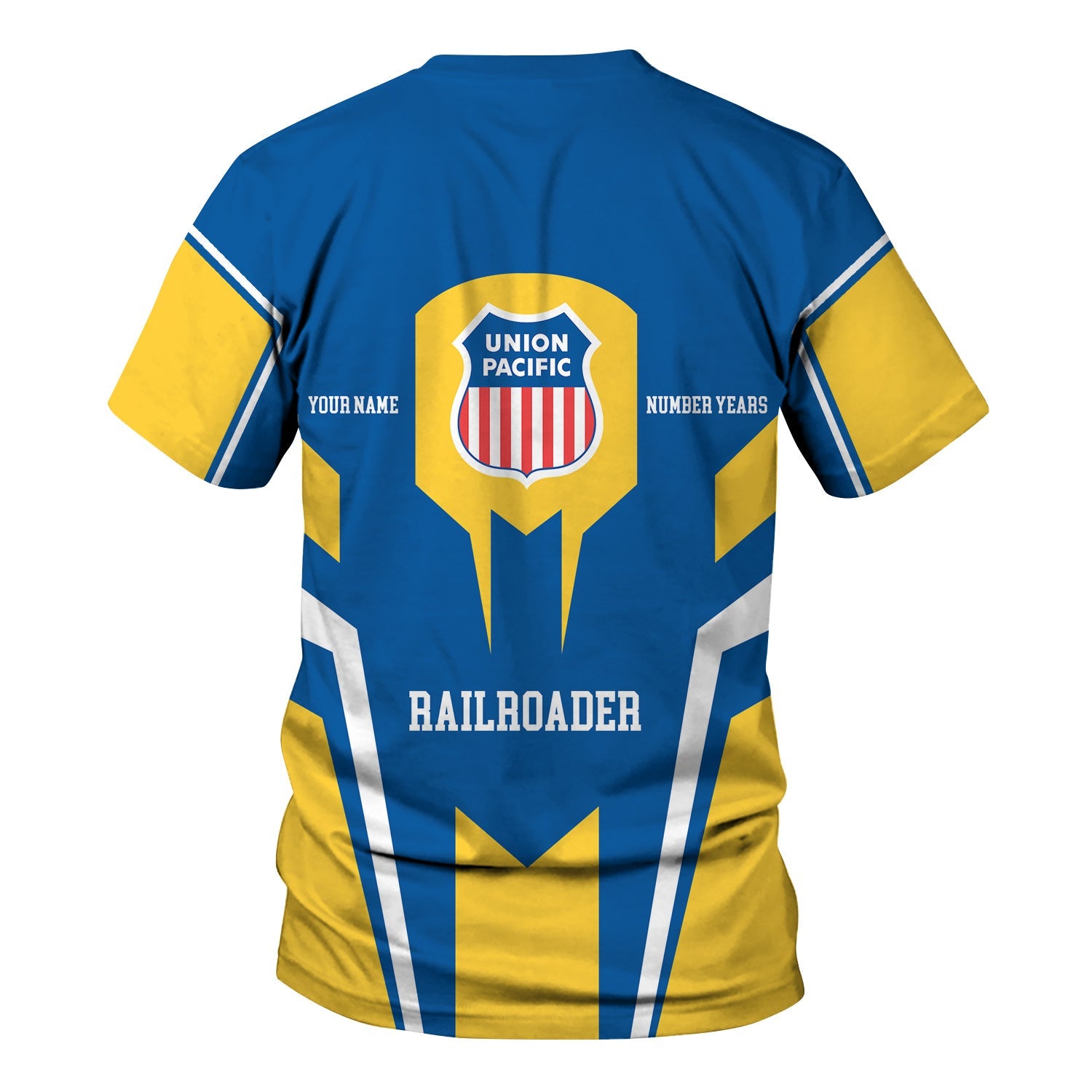 Railspirit Personalized Union Pacific Railroad T-Shirt Custom Year Railroader Big Boy Shirt Gift Idea For Train Lover