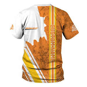 Railspirit Personalized BNSF Railway T-Shirt All Over Printed Unisex Shirt