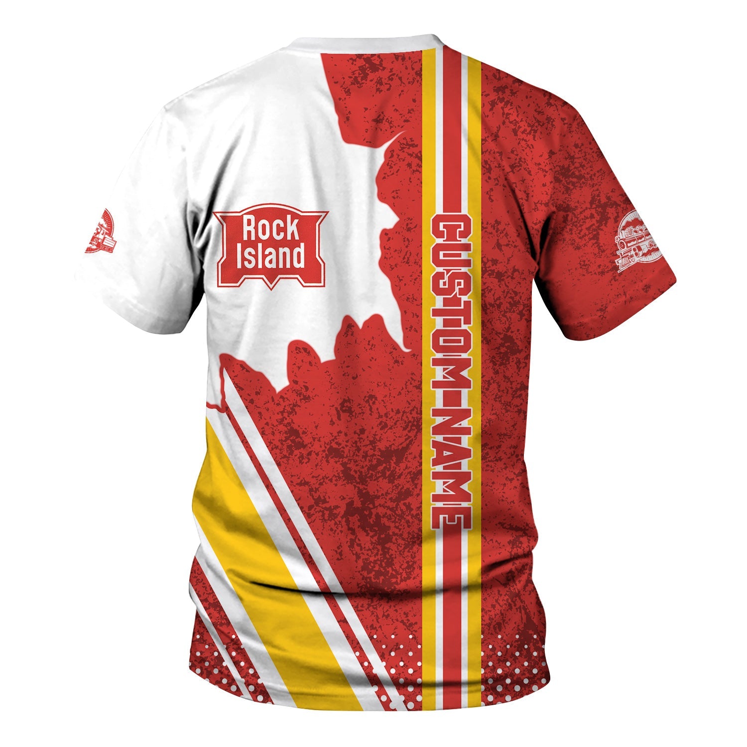 Railspirit Personalized Chicago, Rock Island and Pacific Railroad T-Shirt Rock Island Railroad All Over Printed Unisex Shirt