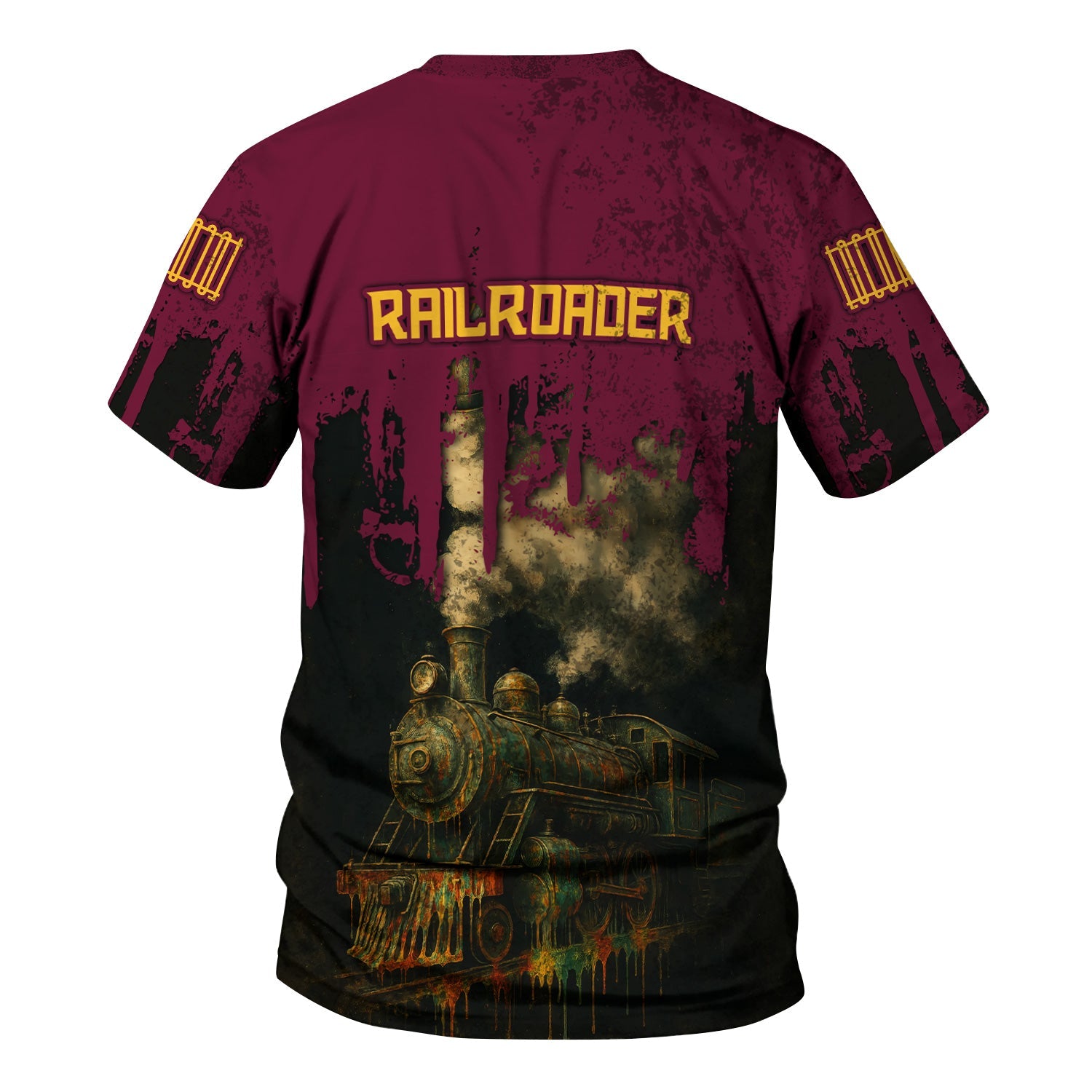 Railspirit Personalized Boston and Maine Railroad T-Shirt Vintage Train Art Style Shirt For Locomotive Fans