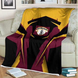 Railspirit Personalized Boston and Maine Railroad Blanket Strong Line Train Blanket Gift Idea For Train Lover