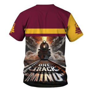 Railspirit Personalized Boston and Maine Railroad T Shirt One Track Mind Train Printed Shirt