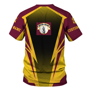 Railspirit Personalized Boston and Maine Railroad T-Shirt Lightning Graphic Style Shirt Gift Idea For Train Lover