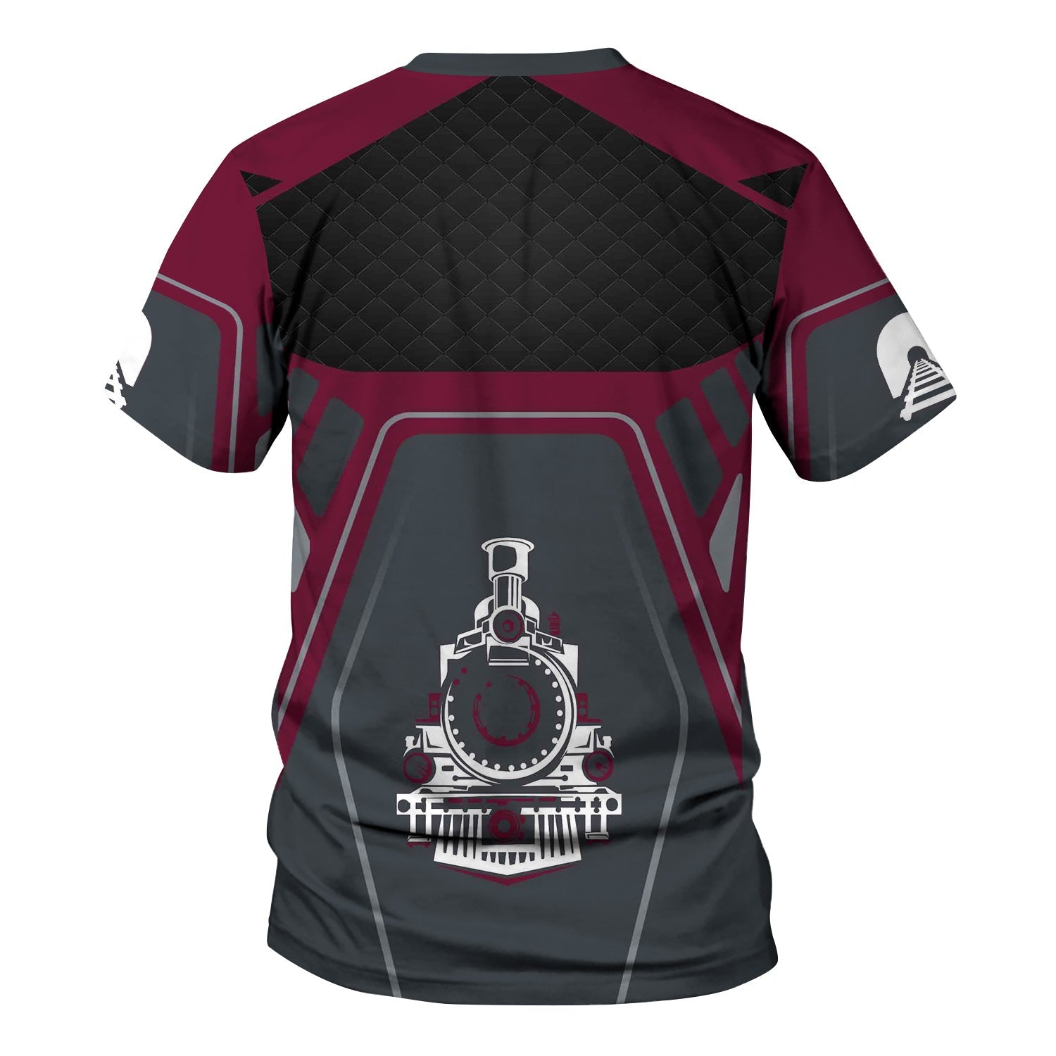 Railspirit Personalized Boston and Maine Railroad T-Shirt Steam Locomotive Engine Graphic Train Shirt All Over Print