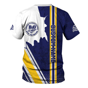 Railspirit Personalized B&O Great States Railroad T-Shirt All Over Printed Unisex Shirt