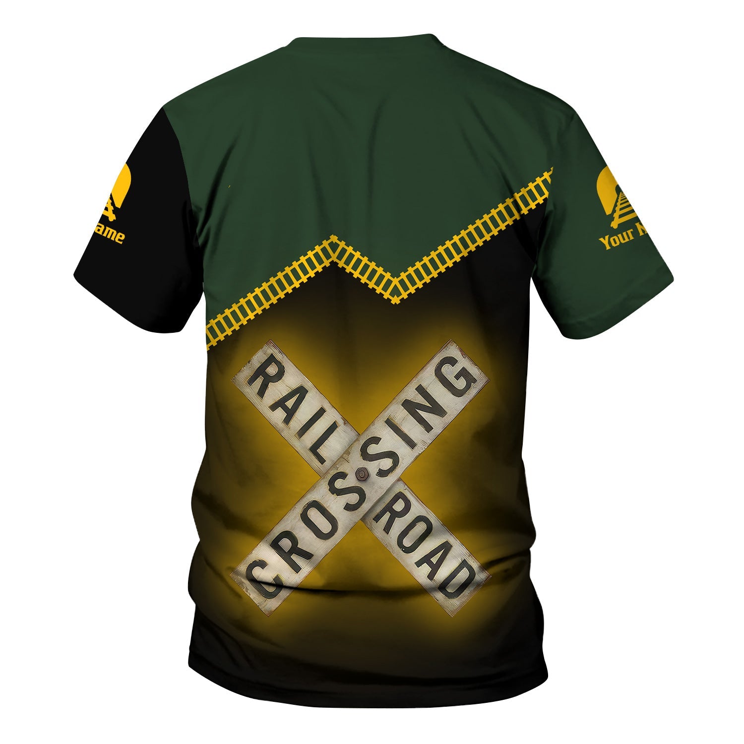 Railspirit Personalized New York, New Haven and Hartford Railroad T Shirt Railroad Crossing Printed Train Track Shirt