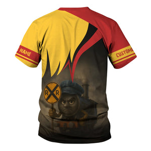 Railspirit Personalized Louisville and Nashville Railroad T-Shirt Angry Train L&N T-Shirt Gift Idea For Train Lover