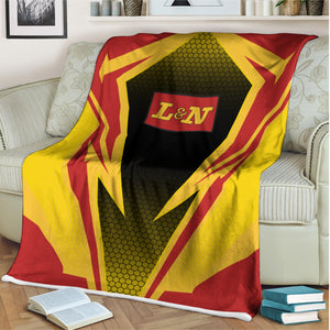 Railspirit Louisville and Nashville Railroad Blanket Lightning Graphic Style L&N Blanket Gift Idea For Train Lover