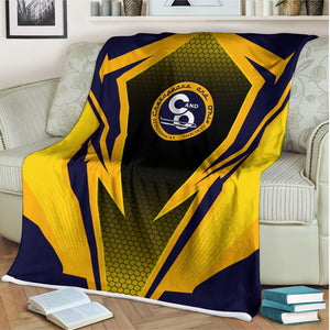 Railspirit Chesapeake and Ohio Railway Blanket Lightning Graphic Style C&O Blanket Gift Idea For Train Lover