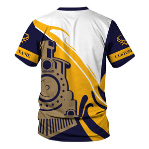 Railspirit Personalized Chesapeake and Ohio Railway T-Shirt Flame-Inspired Style C&O Shirt Gift Idea For Train Lovers