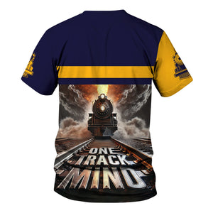 Railspirit Personalized Chesapeake and Ohio Railway T Shirt One Track Mind C&O Train Printed Shirt