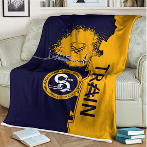 Railspirit Chesapeake and Ohio Railway Blanket Engine Heartbeat and Track Love Style C&O Blanket Gift Idea For Train Lovers