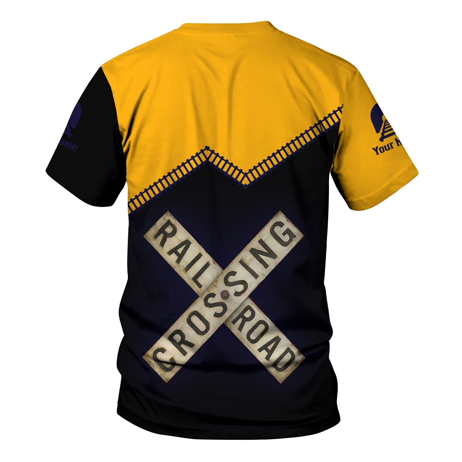 Railspirit Personalized Chesapeake and Ohio Railway T Shirt Railroad Crossing Printed Train Track Shirt