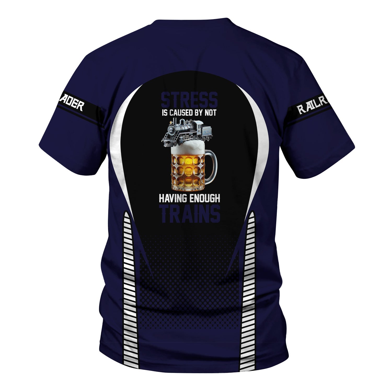 Railspirit Personalized Chesapeake and Ohio Railway T Shirt Stress Is Caused By Not Having Enough Trains C&O Shirt All Over Print